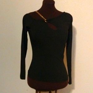 SheIn sollinary cut out asymmetrical neck cut